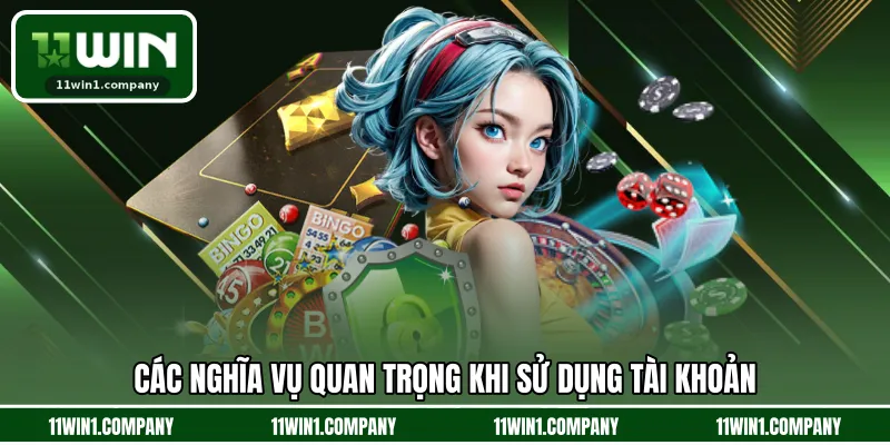 Các nghĩa vụ quan trọng khi sử dụng tài khoản